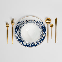 Parker Blue - Luxe Blauw Bordenset van Luminoir