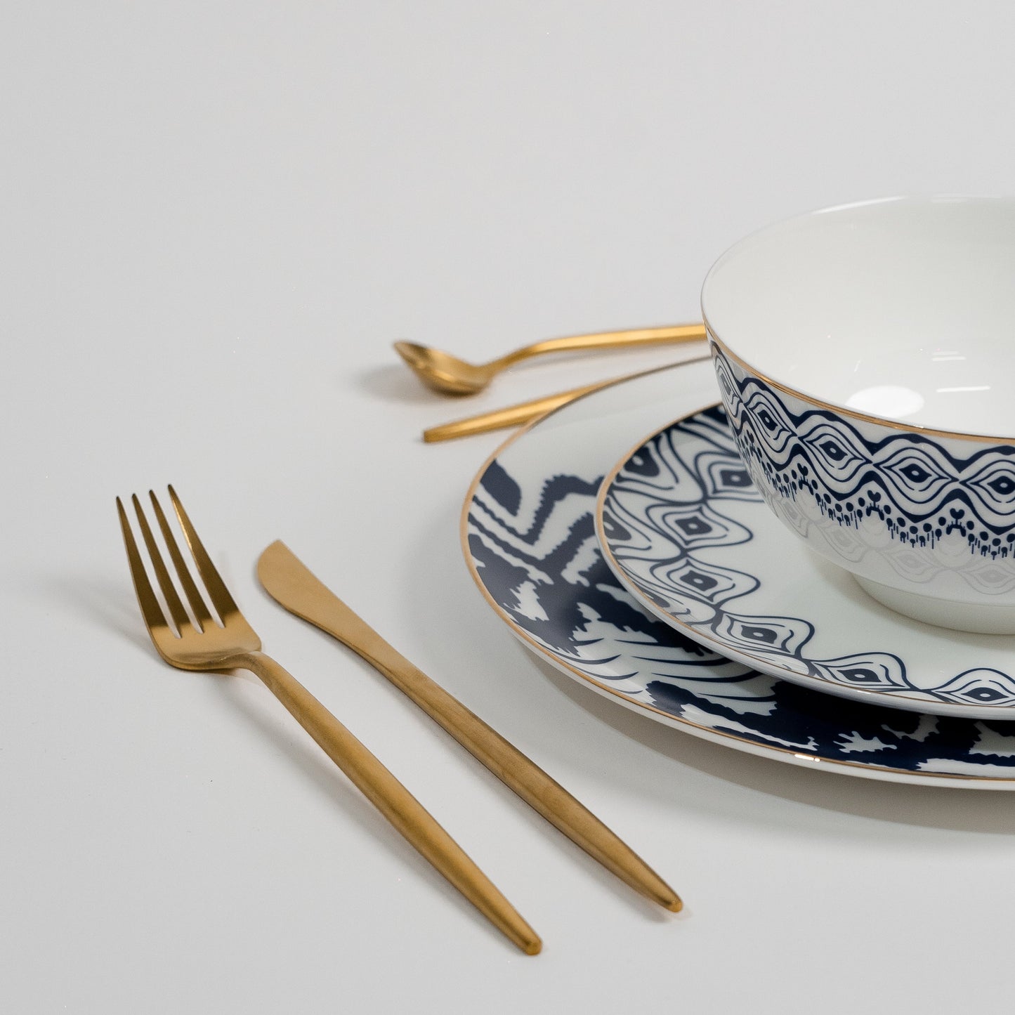 Parker Blue - Luxe Blauw Bordenset van Luminoir
