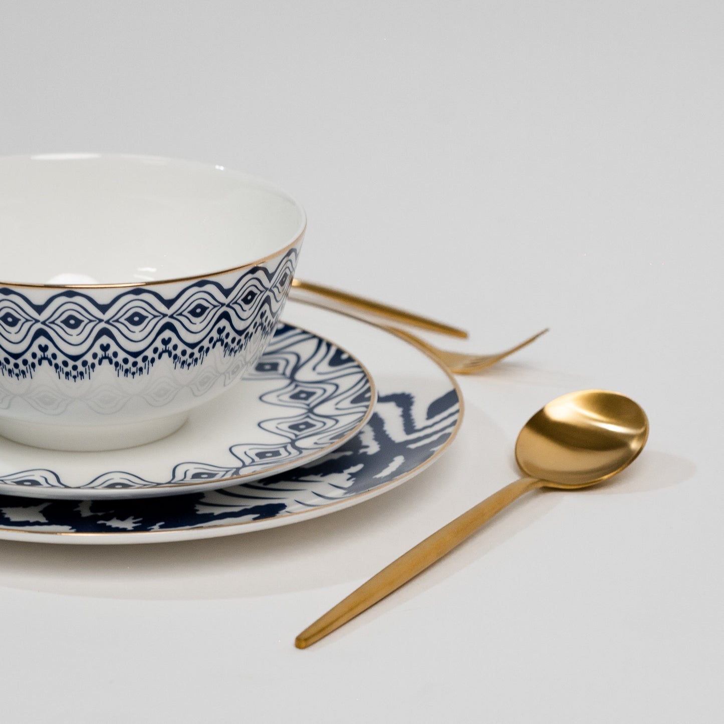 Parker Blue - Luxe Blauw Bordenset van Luminoir