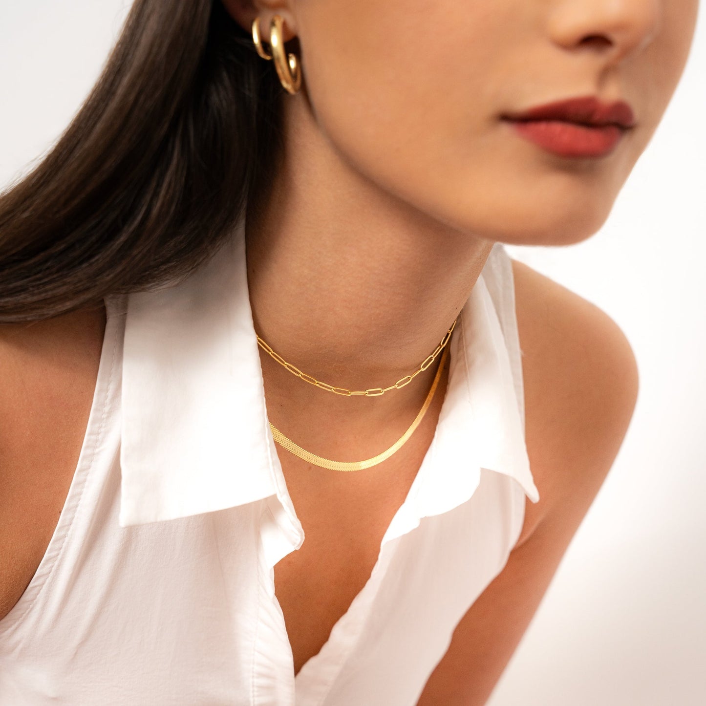 Elegante Platte Ketting - Helena
