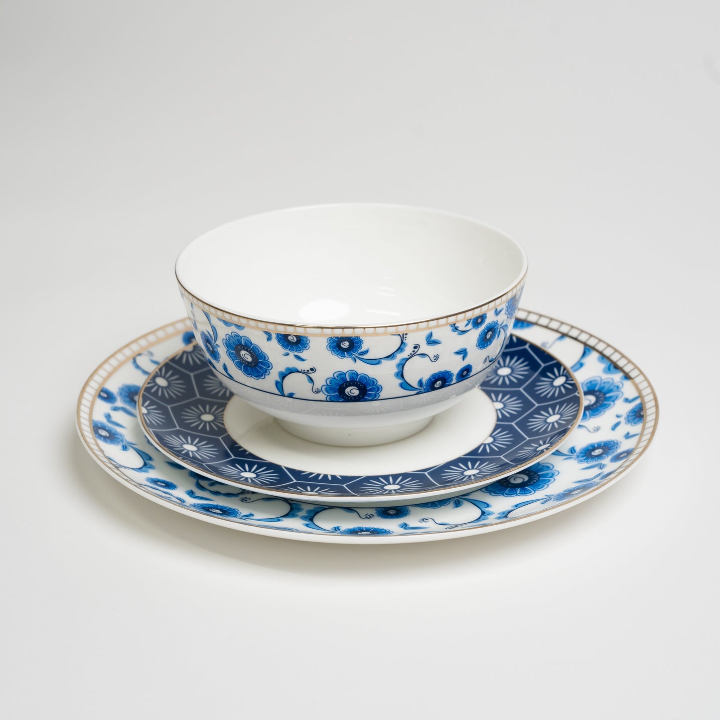 Gem Blue White – Luxe Bordenset voor Diner