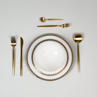 Ripple Luxe – Bordenset met Gouden Rand