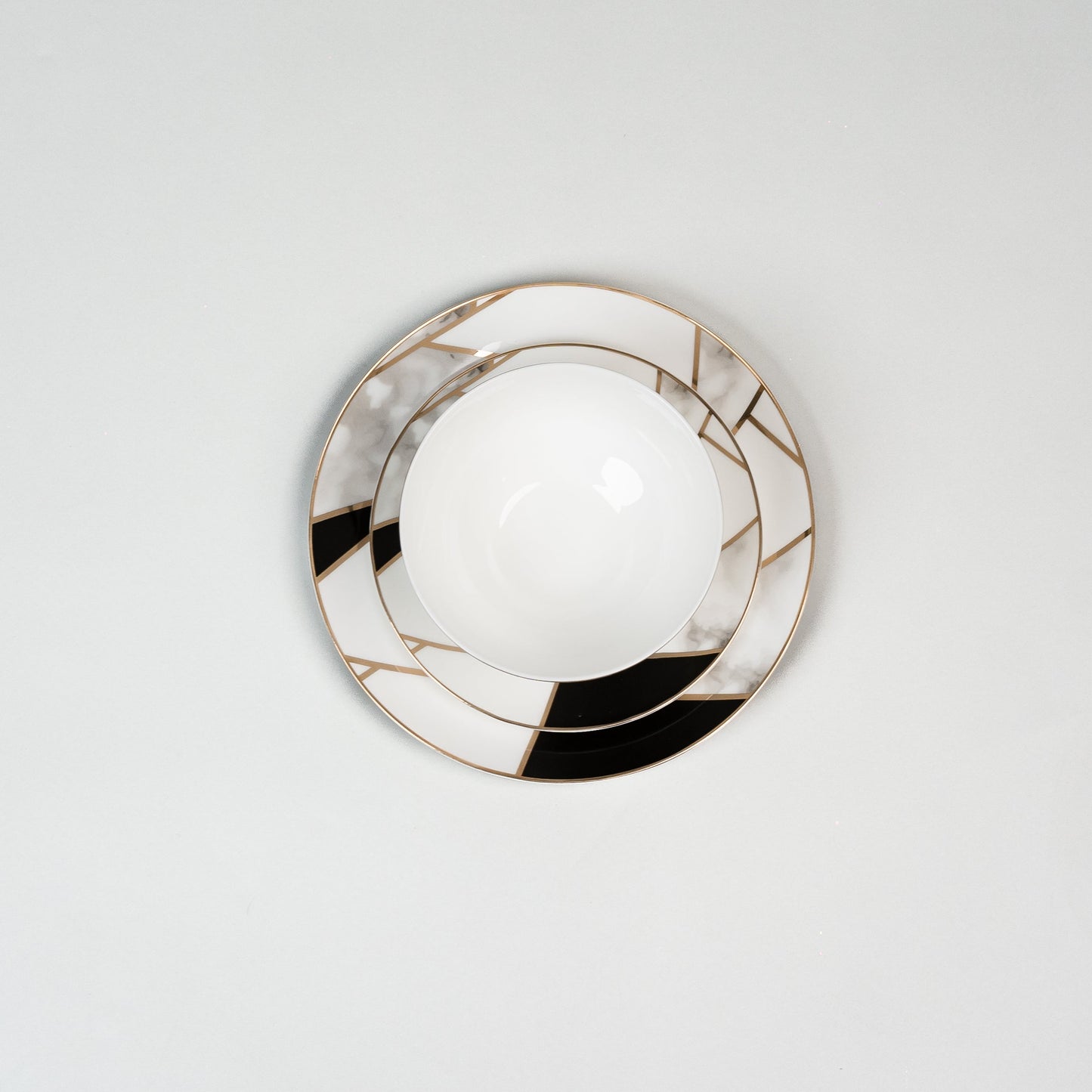 Luminoir Transform - Luxe Gouden Marmeren Bordenset