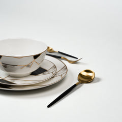 Luminoir Transform - Luxe Gouden Marmeren Bordenset