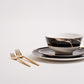 Libra Luxe - Zwarte Marmeren Bordenset voor Tafel