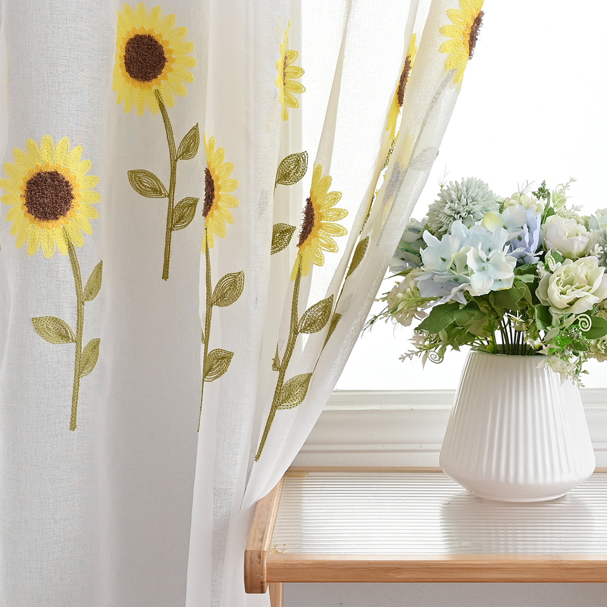 NatureGlow Curtains - Rustieke Zonnebloemen Gordijnen voor Thuis