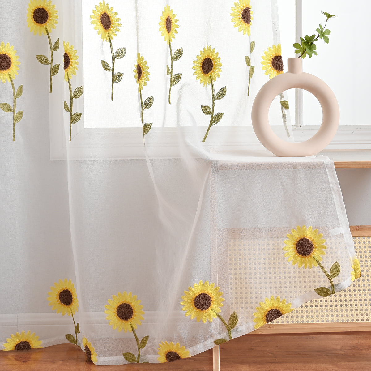 NatureGlow Curtains - Rustieke Zonnebloemen Gordijnen voor Thuis