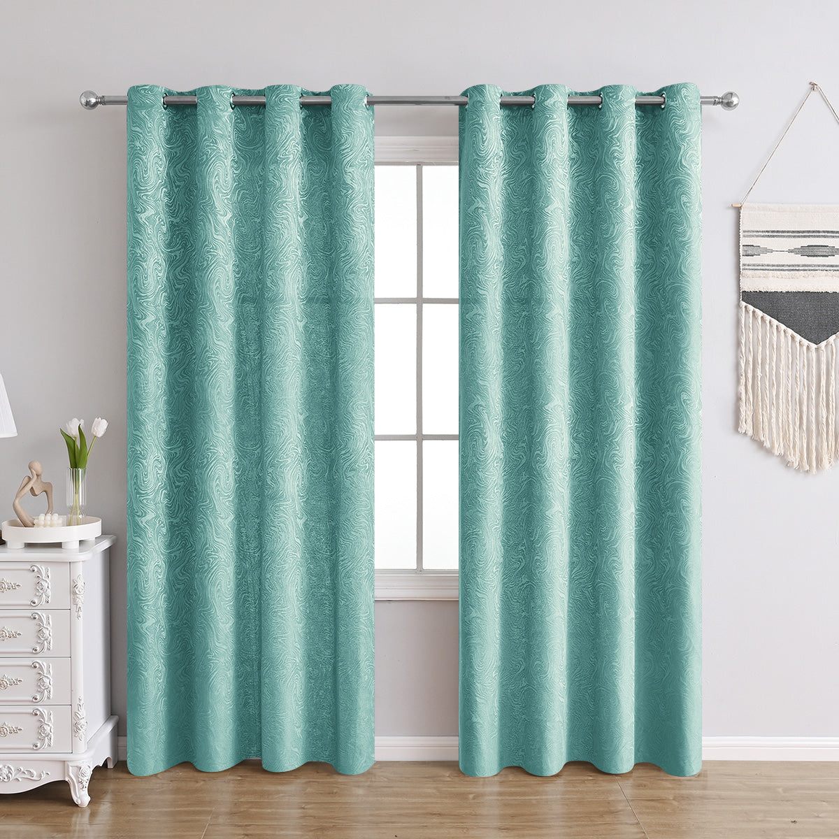 AquaLuxe Curtains - Verduisterende Textuur Gordijnen voor Eigentijdse Interieurs