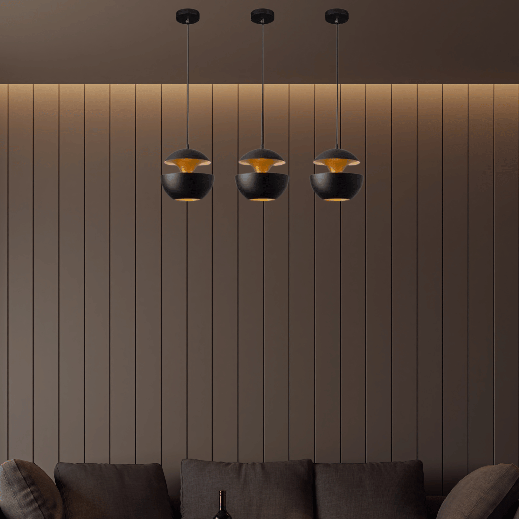 GoldGlow - Luxe Gouden Hanglamp voor Stijlvolle Eetruimtes