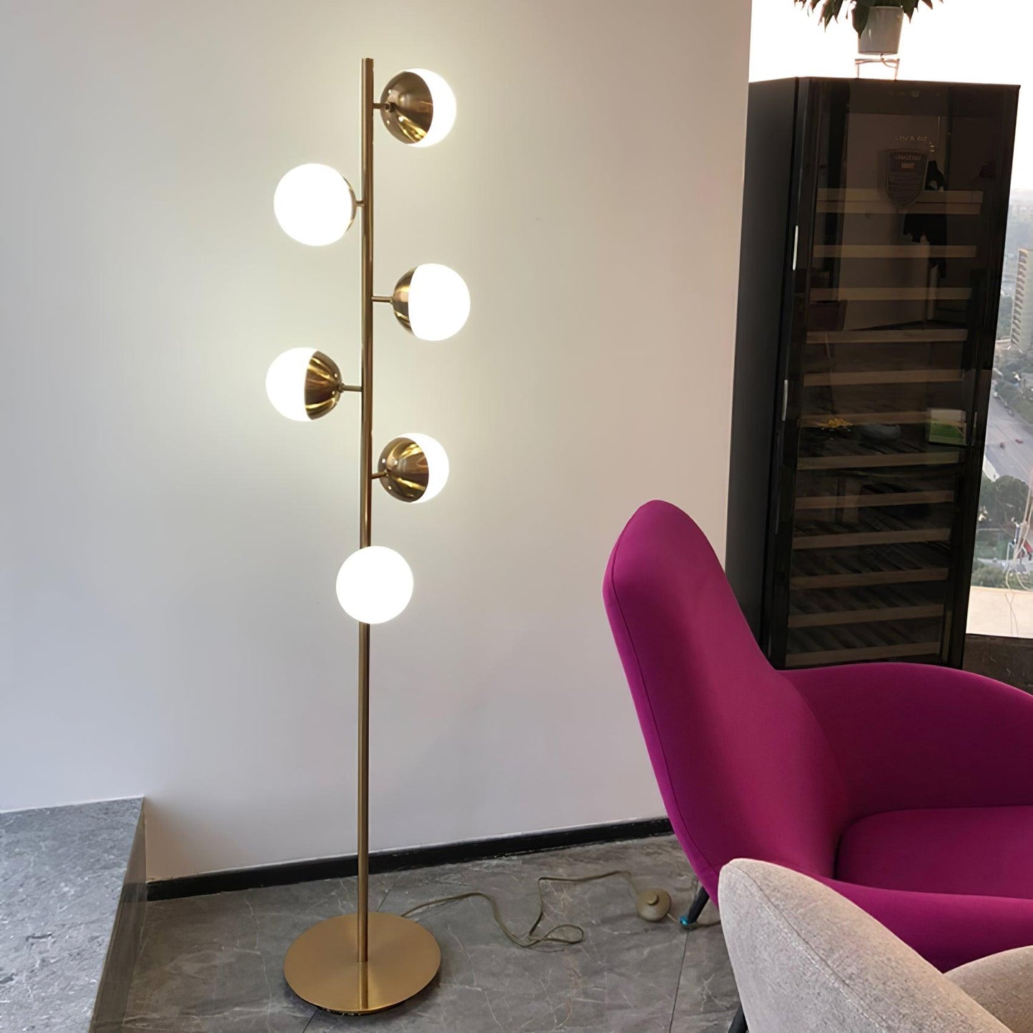 Doppler LED Boomlamp - Retro Elegante LED Staande Lamp