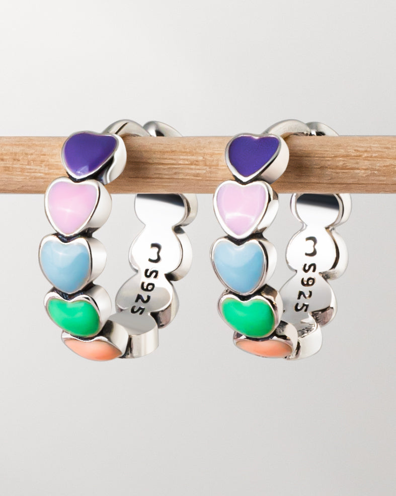 Celestina's Enchanting Rainbow Love Earrings