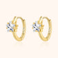 Striking Star Zirconia Hoop Earrings - Lunara Collection