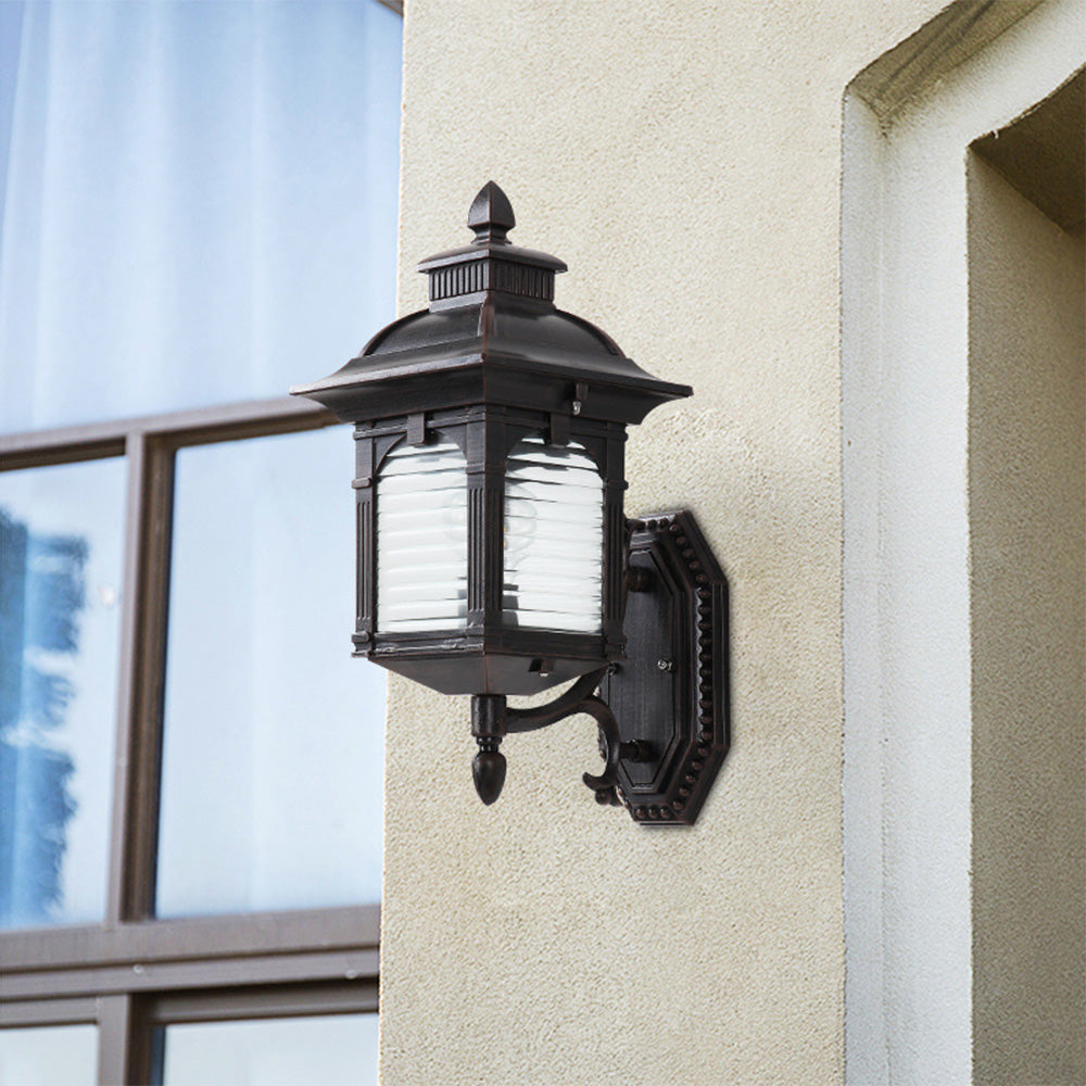 ElegantGlow - Luxe Zwarte Buitenwandlamp voor Balkon