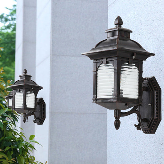 ElegantGlow - Luxe Zwarte Buitenwandlamp voor Balkon