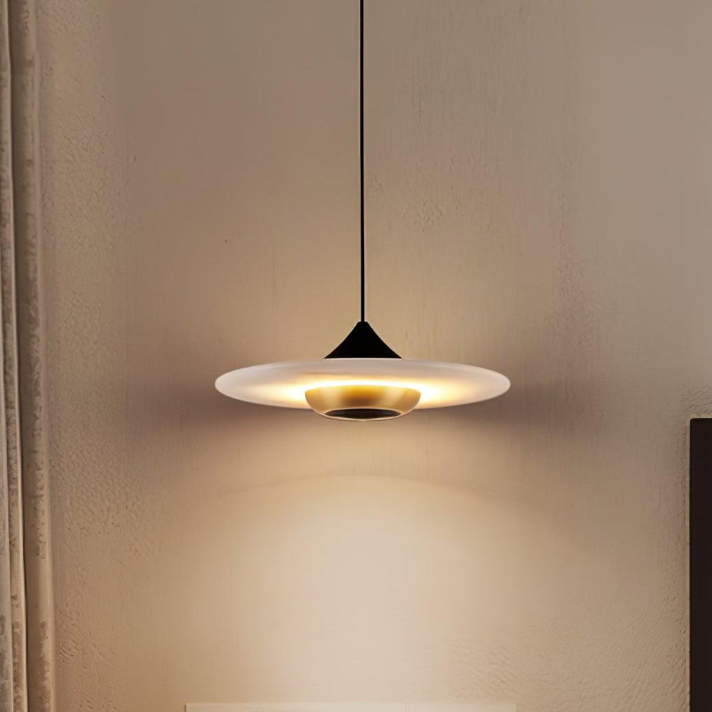 OrbeMarbre Plafondamp - Luxe Moderne LED Hanglamp met Marmer