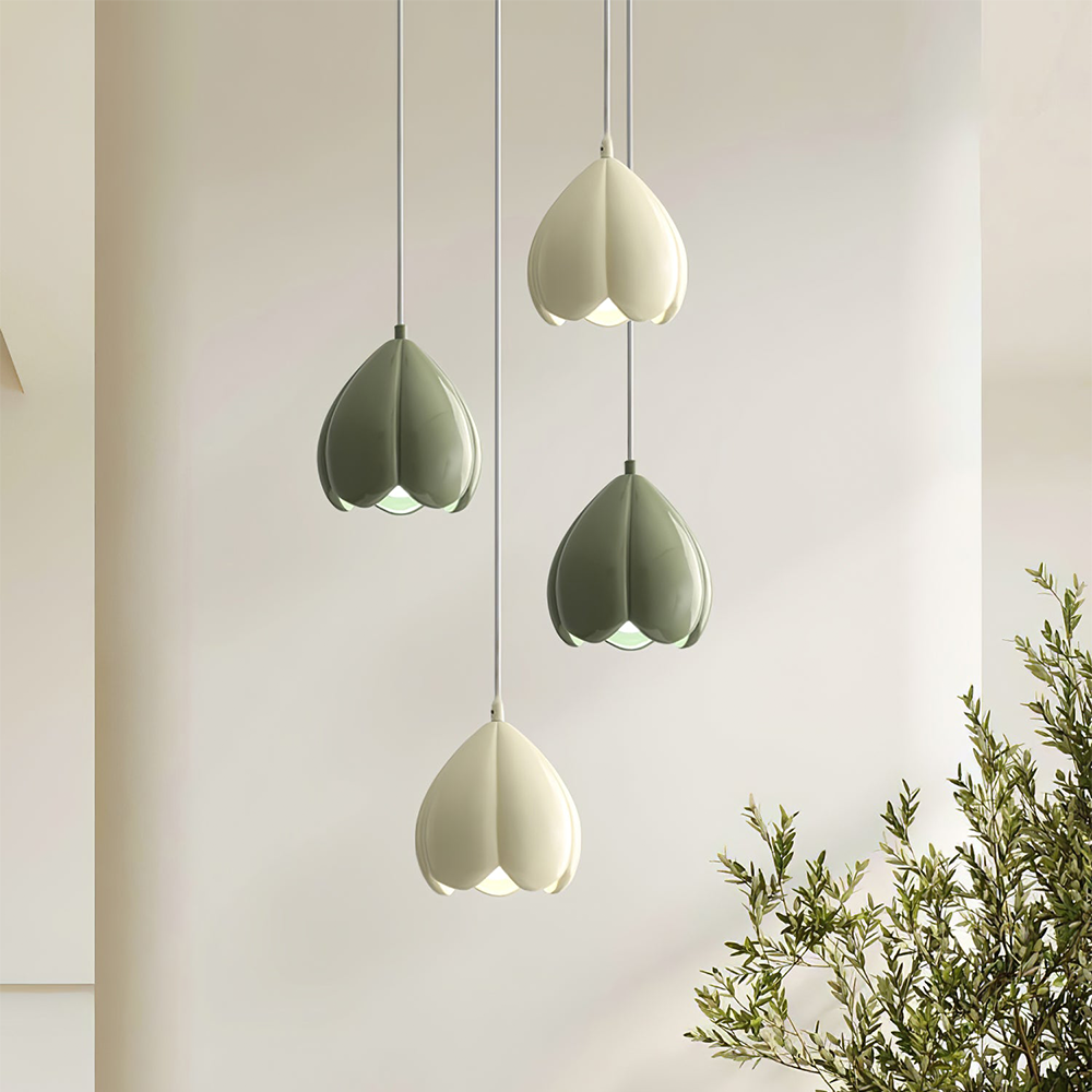 FlowerGlow Hanglamp - Elegante Crèmekleurige Hanglamp voor Warme Sfeervolle Interieurs