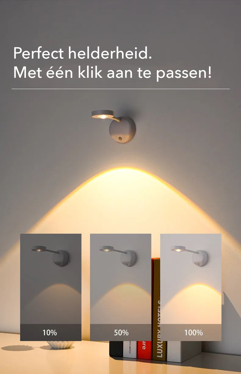 Gallery Light - Stijlvolle draadloze oplaadbare muurlamp