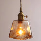 Luxueuze Kristallen Plafondlamp - Amber GlassElegance