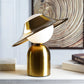 Elegante Gouden Tafellamp Met LED, Scandinavisch Design Voor Sfeervol Interieur