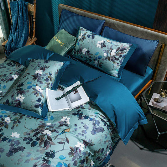Watercolor Bloom - Luxe Dekbedovertrekset van Egyptisch Katoen