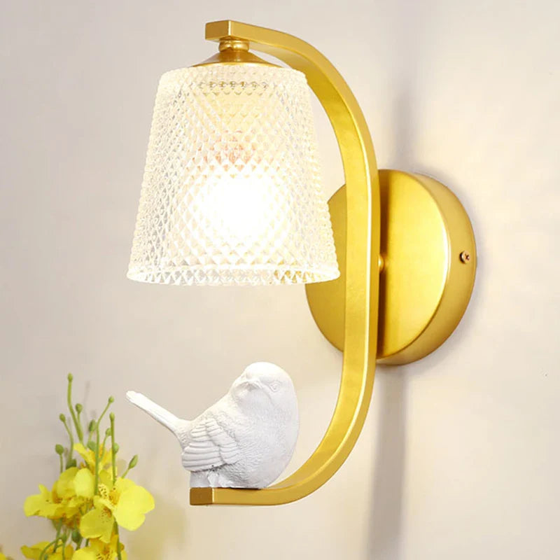 NordicBird Light – Trendy Vogelwandlamp voor Slaapkamer