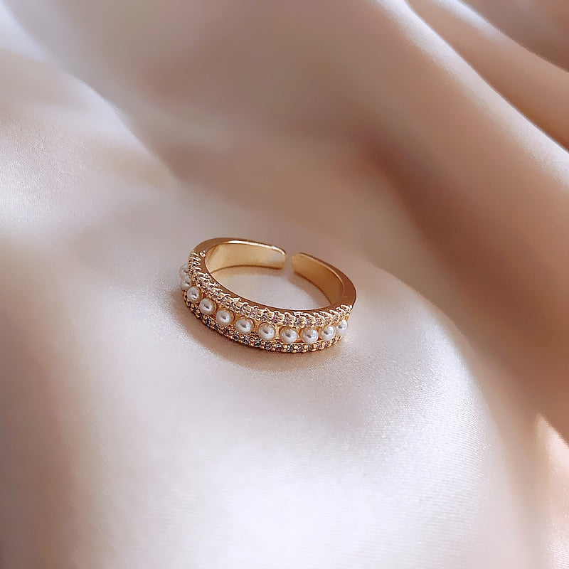 Elegante Gouden Ring met Parel - Martina