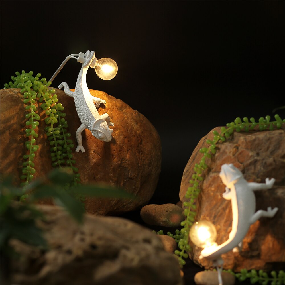 Resin Lizard Tafellamp - Elegante Hagedis Tafellamp van Hars voor Modern Interieur