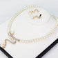 Lysanne Luxe Set van Natuurlijke Parel Halsketting en Oorbellen
