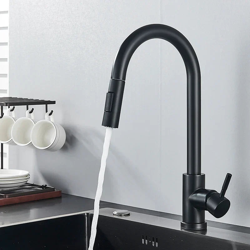 FlexiPull Faucet Kraan - Moderne Keuken Mengkraan met 360° Beweging