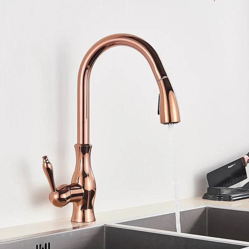 GlamFaucet Keukenkraan - Luxe Gouden Keukenmengkraan