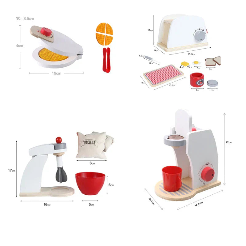 WoodPlay Set – Realistisch Houten Keukenspeelgoed