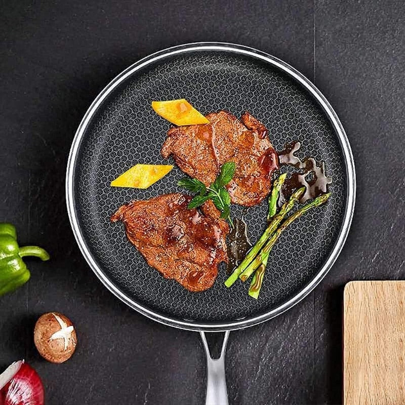 ProCook Elite - Duurzame RVS Koekenpan met Anti-aanbak