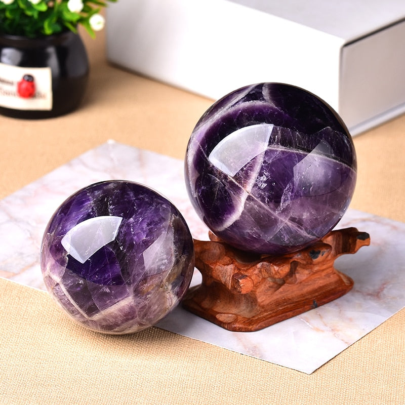 Amethyst Globe – Energieke Sfeerbol voor je Interieur