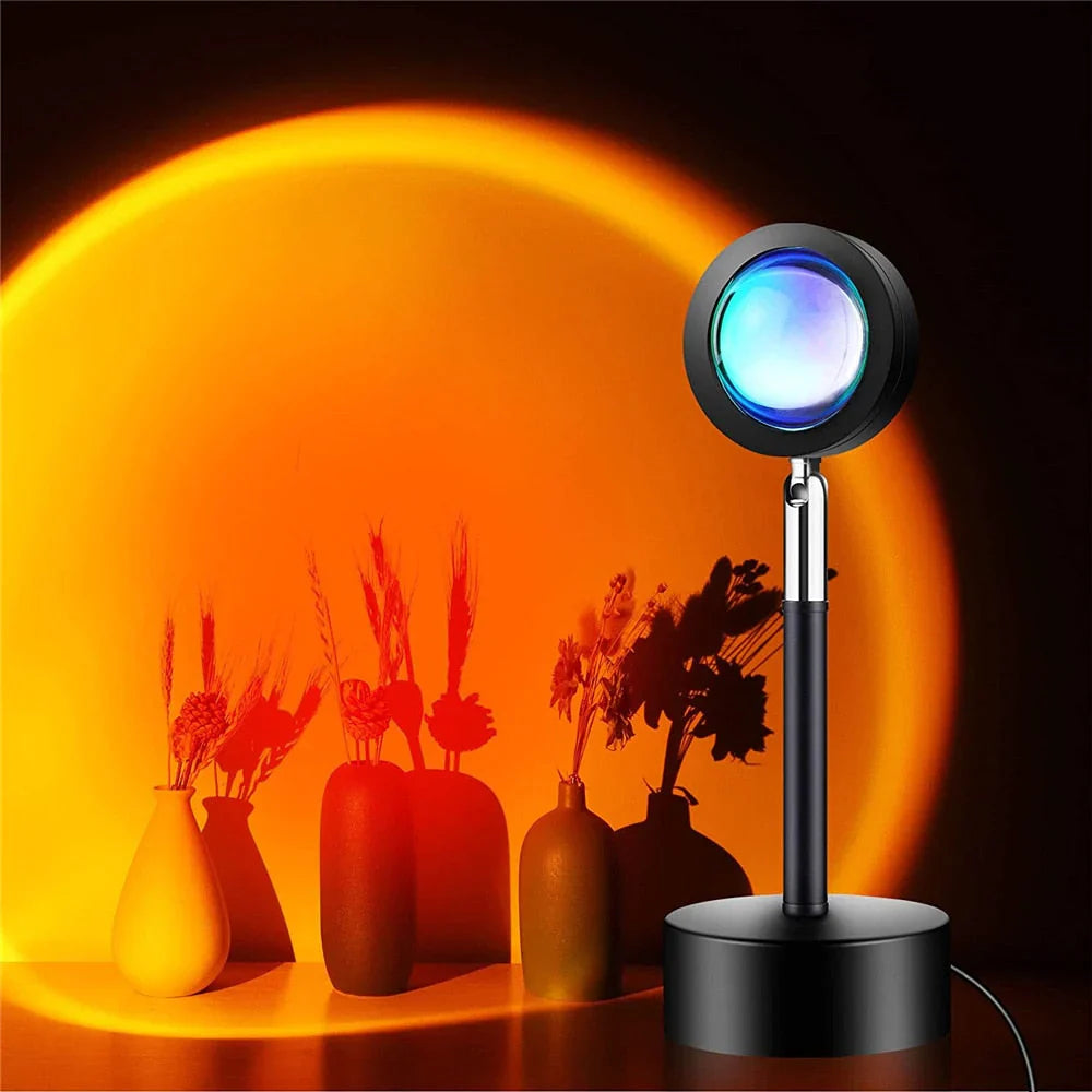 GlowSphere – Magische Sunset Lamp met 4 Kleuren