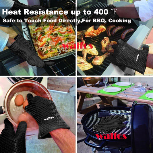 GrillGuard - Hittebestendige BBQ Handschoenen voor Veilig Koken