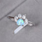 Celestine Zilveren Ring met Stralende Opalen en Zirkonia Accent