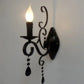 CrystalGlow Wall Light - Vintage Zwart LED Verlichting