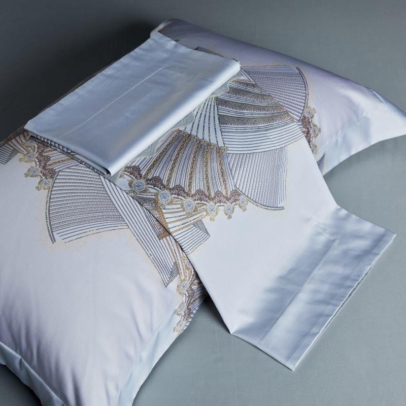 Silver Sails – Luxe Egyptisch Katoenen Dekbedovertrek