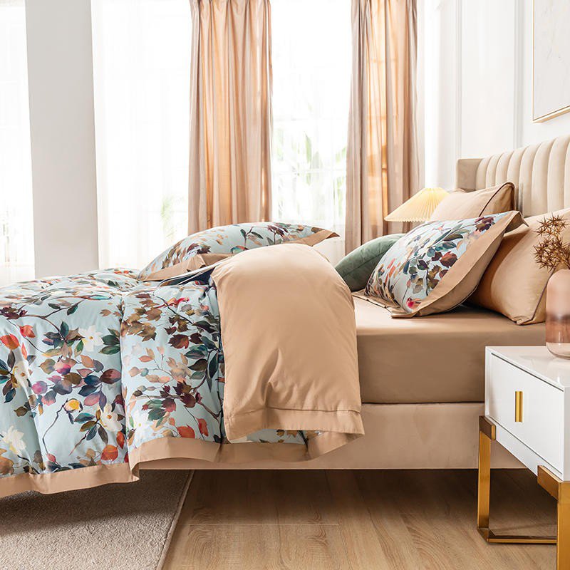 Watercolor Bloom - Luxe Dekbedovertrekset van Egyptisch Katoen