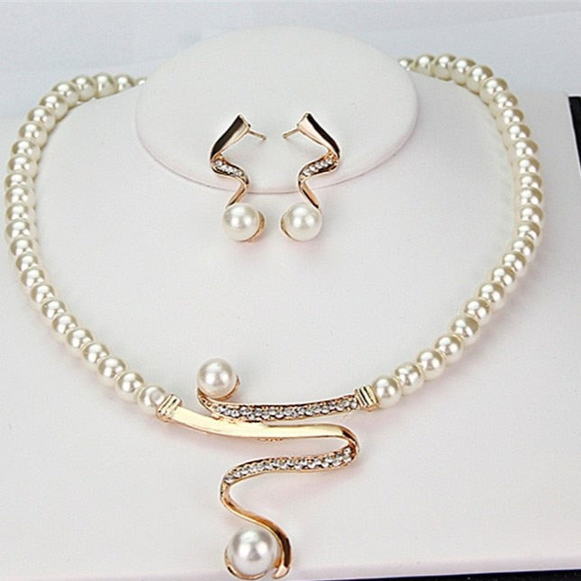 Elegante Natuurlijke Parel Sieradenset - Serena