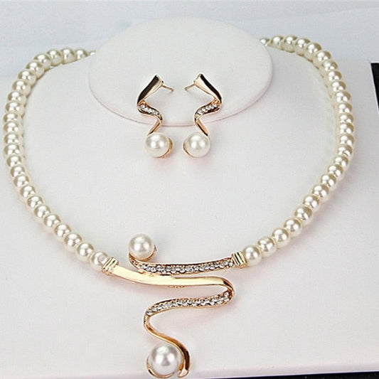 Elegante Natuurlijke Parel Sieradenset - Serena