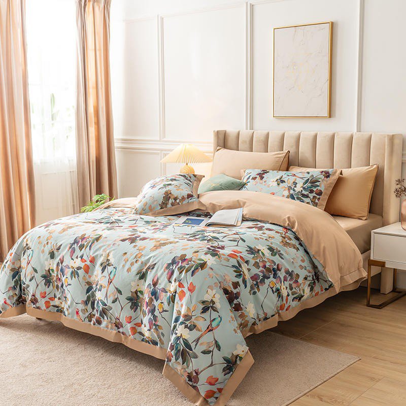 Watercolor Bloom - Luxe Dekbedovertrekset van Egyptisch Katoen