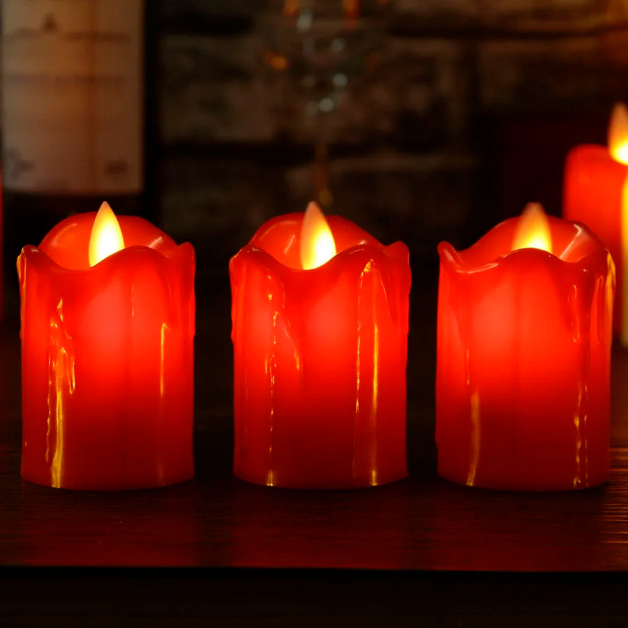 Flameless Fiesta LED Kaarsen - Elegante LED Kaarsen Set voor Feestelijke Gelegenheden