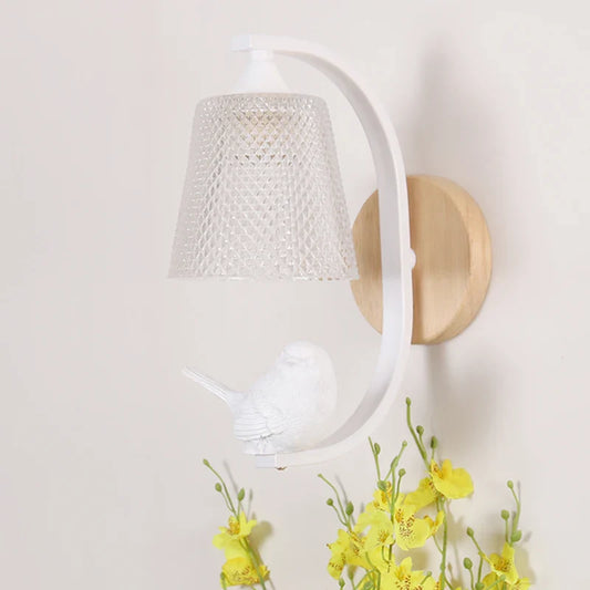 NordicBird Light – Trendy Vogelwandlamp voor Slaapkamer