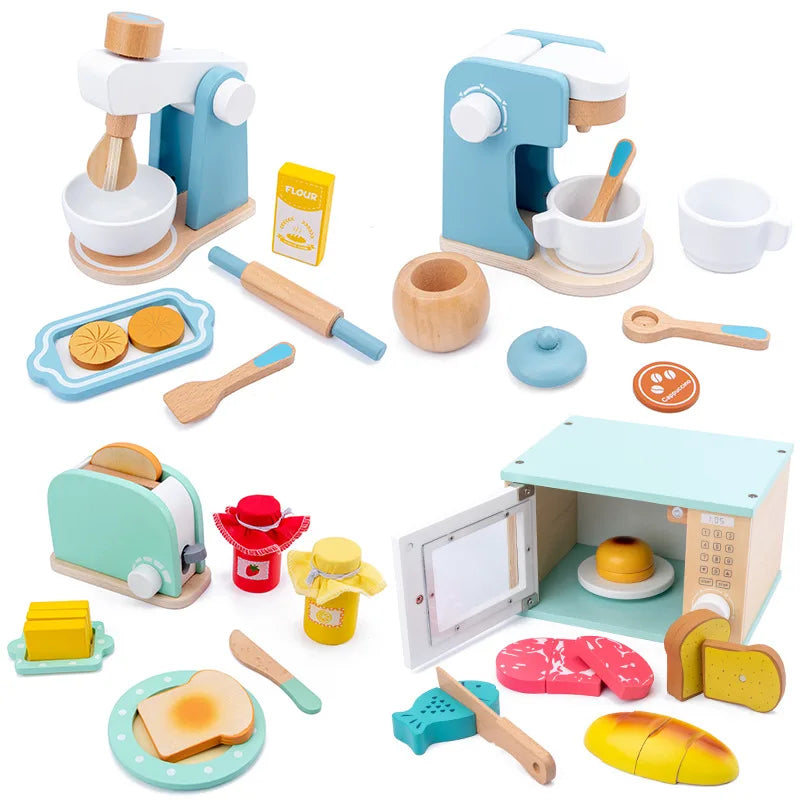 WoodPlay Set – Realistisch Houten Keukenspeelgoed
