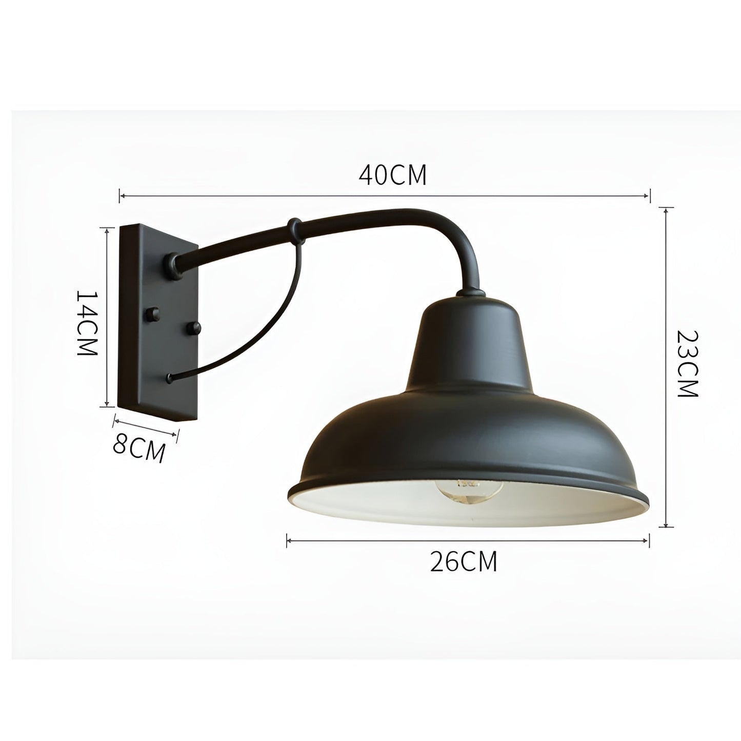 Vintage Barn Wandlamp - Industriële Vintage Wandlamp voor Sfeervolle Verlichting