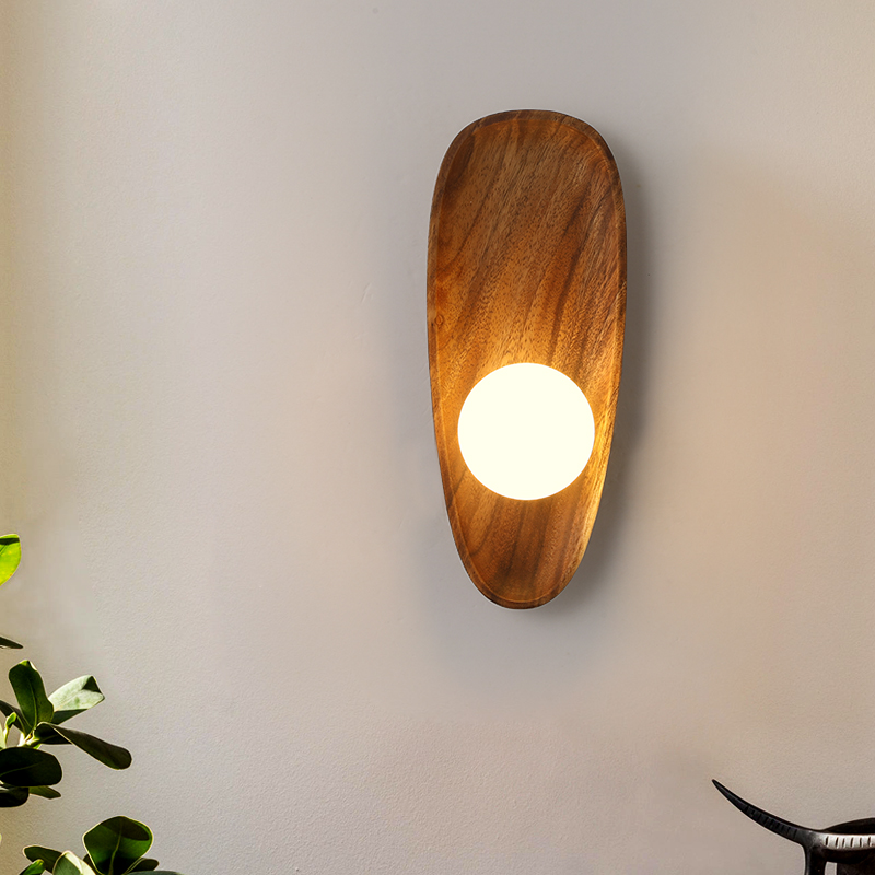 BoisLumi Wall – Natuurlijke Houten Wandlamp voor Sfeervolle Verlichting