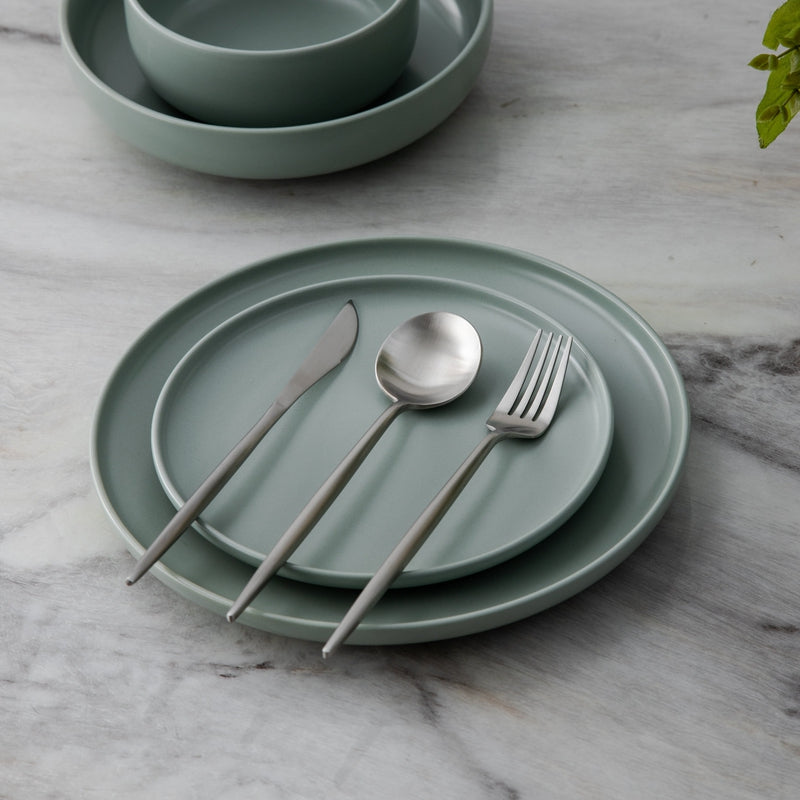 Minimalistisch Luxe Bestekset – 20-delig, Titanium & Roestvrij Staal