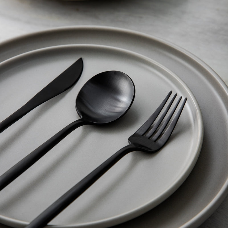 Minimalistisch Luxe Bestekset – 20-delig, Titanium & Roestvrij Staal