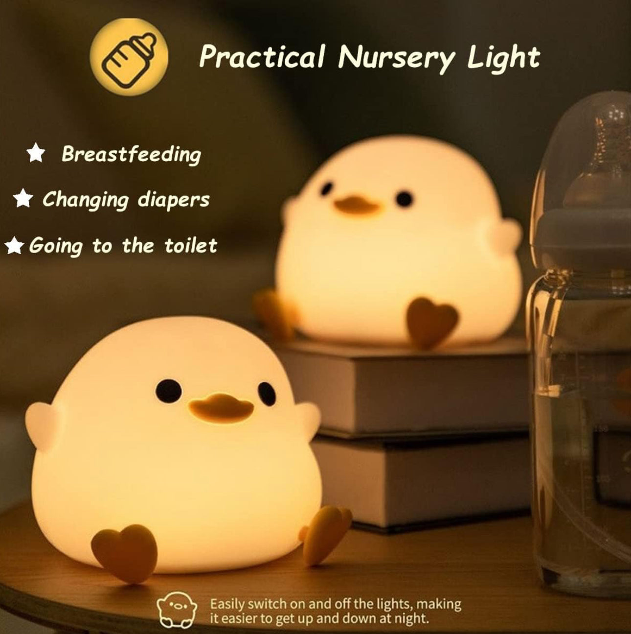 Stijlvolle DuckieDream Light Automatische LED Eend Verlichting